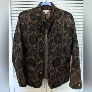 Charter Club Corduroy Paisley Quilted Jacket Size Medium